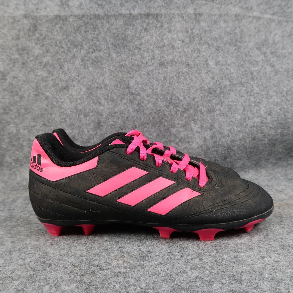 Adidas Shoes Kids 3 Soccer Cleats Football Goletto VI FG Black Pink Lace Up